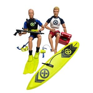 World Peacekeepers Click N Play Scuba Diver & Lifeguard Jointed Action Figures